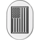 Figurati Designs Antenna Cover - Right Rear Fender - Contrast Cut American Flag - Chrome - 1405-0331  FD26-AC-SS-RT