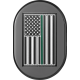 Figurati Designs Antenna Cover - Right Rear Fender - Green Line American Flag - Black - 1405-0352  FD72-AC-BLK-RT