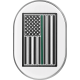 Figurati Designs Antenna Cover - Right Rear Fender - Green Line American Flag - Chrome - 1405-0350  FD72-AC-SS-RT