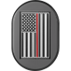 Figurati Designs Antenna Cover - Right Rear Fender - Red Line American Flag - Black - 1405-0356  FD75-AC-BLK-RT