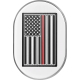 Figurati Designs Antenna Cover - Right Rear Fender - Red Line American Flag - Chrome - 1405-0354  FD75-AC-SS-RT