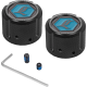 Figurati Designs Axle Nut Cover - Front - Stainless Steel - Legends Suspension Logo - Black - 0214-2895  FD02-FAC-BLK