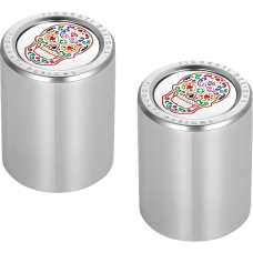 Figurati Designs Docking Cover - Medium - Mirror Polished - Sugar Skull - 3550-0433  FD30-DC-27-30-SS