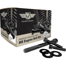 Figurati Designs Engine Bolt Kit - Black - M8 - 2401-1630  FD100-M8 BOLT-BLK