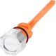 Figurati Designs Magnetic Oil Dipstick - Curved - Silver - M8 Softail - 0710-0294  FD01-STM8-SM-SS