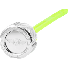 Figurati Designs Magnetic Oil Dipstick - Knurled - Silver - Indian - 0710-0317  FD01-MAGDSPP-KN-SS