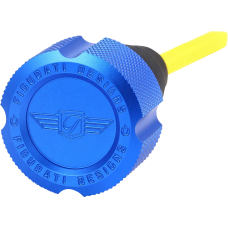 Figurati Designs Performance Magnetic Oil Dipstick - Curved - Blue - '07-'16 Touring/Trike - 0710-0312  FDP01-TCKN-B