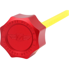 Figurati Designs Performance Magnetic Oil Dipstick - Curved - Red - M8 Touring/Trike - 0710-0300  FDP01-M8SM-R