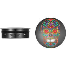 Figurati Designs Swing Arm Covers - Sugar Skull - Black - 1303-0384  FD30-SAC-BLK