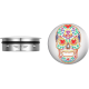 Figurati Designs Swing Arm Covers - Sugar Skull - Polished - Stainless Steel - 1303-0383  FD30-SAC-SS