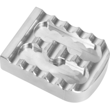 Joker Machine Brake Pedal Cover - Silver - Serrated - 1610-0716  08-650-1