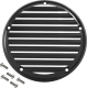 Joker Machine Derby Cover - 5 Hole - Finned - Black/Silver - M8 Softail - 1107-0736  06-965-2