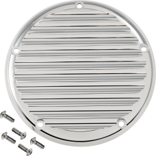 Joker Machine Derby Cover - 5 Hole - Finned - Chrome - M8 Softail - 1107-0737  06-965-3
