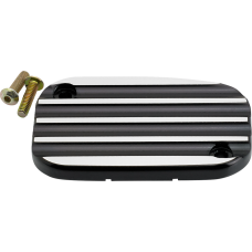 Joker Machine Master Cylinder Cover - Hydraulic Clutch - Finned - Black/Silver - 0610-2330  08-012B