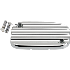 Joker Machine Master Cylinder Cover - Hydraulic Clutch - Finned - Chrome - 0610-2331  08-012C