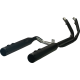 Khrome Werks 2-into-2 Dominator Exhaust System with 4-1/2" Mufflers - Black with Race Tip - Twin Cam - 1800-2717 200150