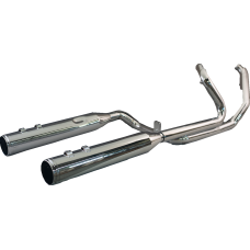Khrome Werks 2-into-2 Dominator Exhaust System with 4-1/2" Mufflers - Chrome with Race Tip - Twin Cam - 1800-2716 200140