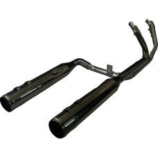 Khrome Werks 2-into-2 Dominator Exhaust System with 4-1/2" Mufflers - Eclipse® with Race Tip - Twin Cam - 1800-2718 201150