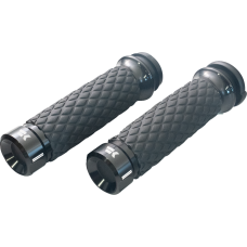 Khrome Werks Klassic Grips - Custom Contour - Diamond - Black - 0630-3307 500300