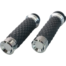 Khrome Werks Klassic Grips - Custom Contour - Diamond - Chrome - 0630-3306 500305