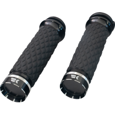 Khrome Werks Tracer Grips - Custom Contour - Diamond - Black - 0630-3310 500320
