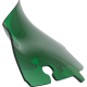 Klock Werks Kolor Flare Sport Windshield - 4" - Green - FLH - 2310-0798  KWW-01-0678