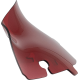 Klock Werks Kolor Flare Sport Windshield - 4" - Red - FLH - 2310-0797  KWW-01-0677