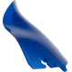 Klock Werks Kolor Flare Sport Windshield - 6-1/2" - Blue - FLH - 2310-0806  KWW-01-0686