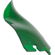 Klock Werks Kolor Flare Sport Windshield - 6-1/2" - Green - FLH - 2310-0805  KWW-01-0685