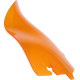 Klock Werks Kolor Flare Sport Windshield - 6-1/2" - Orange - FLH - 2310-0802  KWW-01-0682