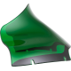 Klock Werks Kolor Flare Sport Windshield - 9" - Green - FLTR - 2310-0791  KWW-01-0671