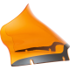 Klock Werks Kolor Flare Sport Windshield - 9" - Orange - FLTR - 2310-0788  KWW-01-0668