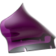 Klock Werks Kolor Flare Sport Windshield - 9" - Purple - FLTR - 2310-0793  KWW-01-0673