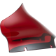 Klock Werks Kolor Flare Sport Windshield - 9" - Red - FLTR - 2310-0790  KWW-01-0670