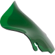 Klock Werks Kolor Flare Windshield - 6-1/2" - Green - FLH - 2310-0818  KWW-01-0698