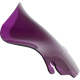 Klock Werks Kolor Flare Windshield - 6-1/2" - Purple - FLH - 2310-0820  KWW-01-0700