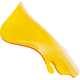 Klock Werks Kolor Flare Windshield - 6-1/2" - Yellow - FLH - 2310-0816  KWW-01-0696