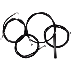 La Choppers Handlebar Cable/Brake Line Kit - Complete - 12" - 14" Handlebars - Black Vinyl - 0662-1178  LA-8059KT2-13B