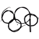 La Choppers Handlebar Cable/Brake Line Kit - Complete - 12" - 14" Handlebars - Black Vinyl - 0662-1178  LA-8059KT2-13B