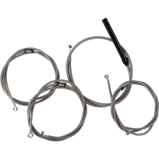 La Choppers Handlebar Cable/Brake Line Kit - Complete - 12" - 14" Handlebars - Stainless - 0662-1177  LA-8059KT2-13