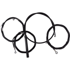 La Choppers Handlebar Cable/Brake Line Kit - Complete - 15" - 17" Handlebars - Black Vinyl - 0662-1181  LA-8059KT2-16B