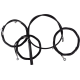 La Choppers Handlebar Cable/Brake Line Kit - Complete - 15" - 17" Handlebars - Black Vinyl - 0662-1181  LA-8059KT2-16B