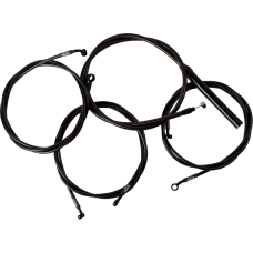 La Choppers Handlebar Cable/Brake Line Kit - Complete - 15" - 17" Handlebars - Midnight - 0662-1182  LA-8059KT2-16M