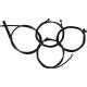 La Choppers Handlebar Cable/Brake Line Kit - Complete - 18" - 20" Handlebars - Midnight - 0662-1185  LA-8059KT2-19M