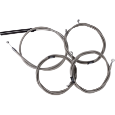 La Choppers Handlebar Cable/Brake Line Kit - Complete - 18" - 20" Handlebars - Stainless - 0662-1183  LA-8059KT2-19