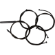 La Choppers Handlebar Cable/Brake Line Kit - Complete - Stock Handlebars - Midnight - 0662-1176  LA-8059KT2-08M