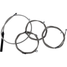 La Choppers Handlebar Cable/Brake Line Kit - Complete - Stock Handlebars - Stainless - 0662-1174  LA-8059KT2-08