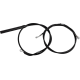 La Choppers Handlebar Cable/Brake Line Kit - Stock Ape Hanger Handlebars - Black Vinyl - 0662-1256  LA-8062KT-08B