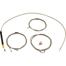 La Choppers Handlebar Cable/Brake Line Kit - Stock Ape Hanger Handlebars - Stainless Steel - 0662-1161  LA-8059KT-08