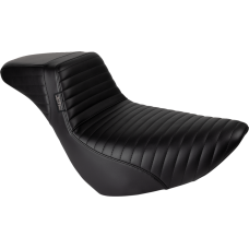 Le Pera Kickflip Daddy Long Legs Low Rider Seat - Pleated - Black - FL/FX '18-'24 - 0802-1544  LYR-590DLPT
